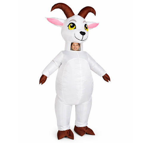 Inflatable Goat Costume Adult Blow Up White Sheep Halloween Cosplay Party Suit Tusary