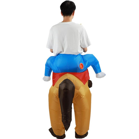Inflatable Horse Costume Ride On Horse Blow Up Halloween Party Suit