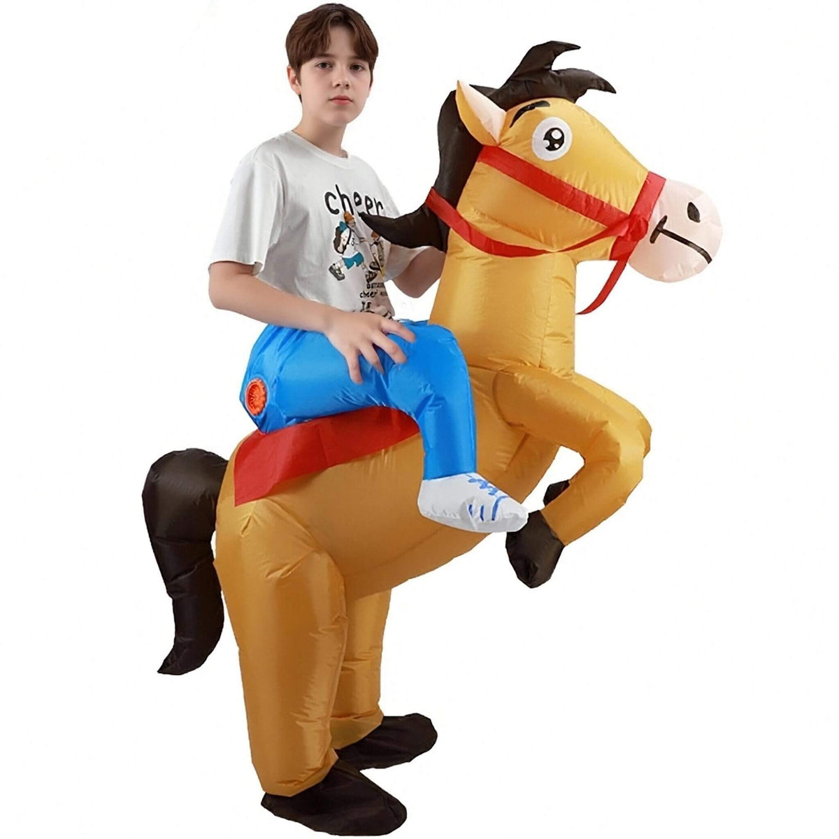 Inflatable Horse Costume Ride On Horse Blow Up Halloween Party Suit