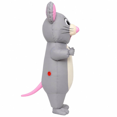 Inflatable Mouse Costume Adult Funny Blow Up Mouse Halloween Party Outfit