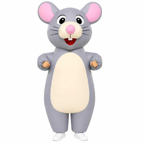 Inflatable Mouse Costume Adult Funny Blow Up Mouse Halloween Party Outfit