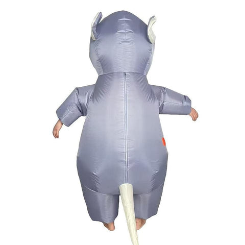 Inflatable Mouse Costume Full Body Funny Rat Blow Up Halloween Party Suit