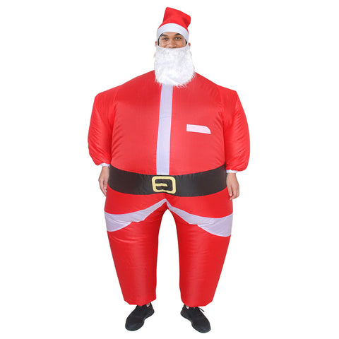 Adult Inflatable Christmas Costume Santa Claus Xmas Blow Up Cosplay Suit