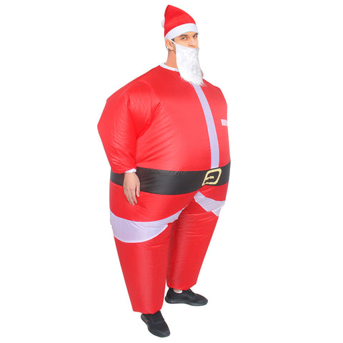 Adult Inflatable Christmas Costume Santa Claus Xmas Blow Up Cosplay Suit