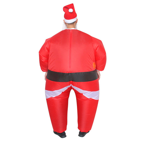 Adult Inflatable Christmas Costume Santa Claus Xmas Blow Up Cosplay Suit