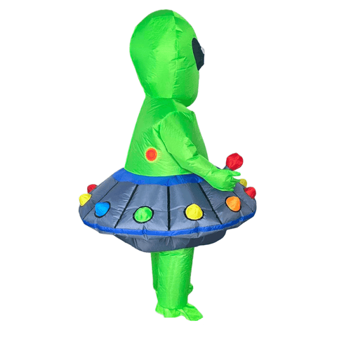 Adult Inflatable Alien UFO Costume Funny Alien Blow Up Party Halloween Cosplay Outfit