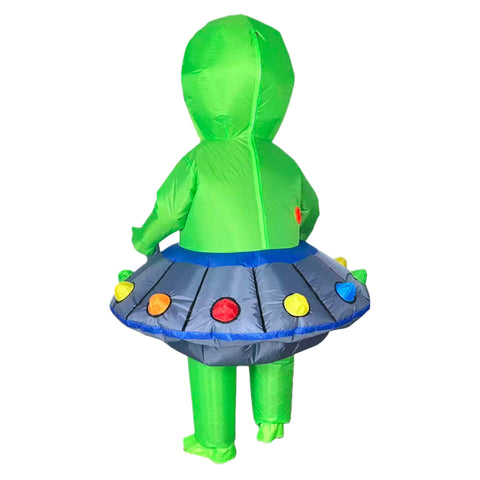 Adult Inflatable Alien UFO Costume Funny Alien Blow Up Party Halloween Cosplay Outfit