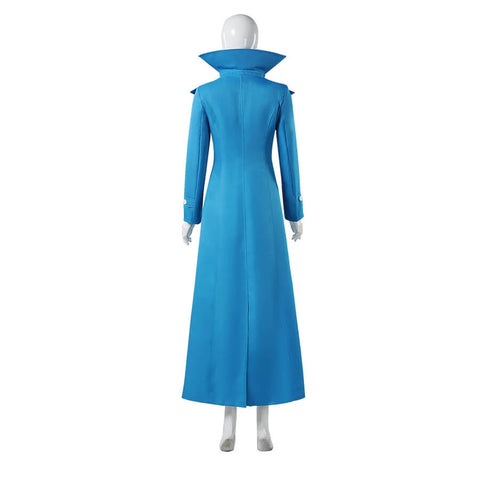 Lucy Wilde Costume Blue Trench Coat Halloween Cosplay Outfit