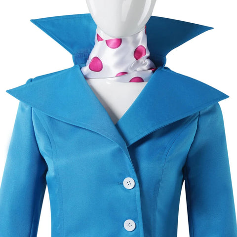 Lucy Wilde Costume Blue Trench Coat Halloween Cosplay Outfit