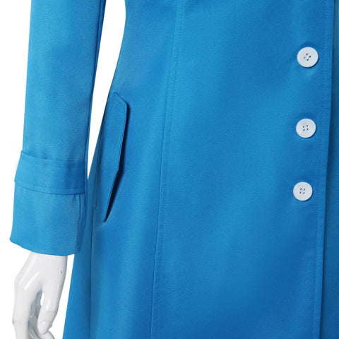 Lucy Wilde Costume Blue Trench Coat Halloween Cosplay Outfit