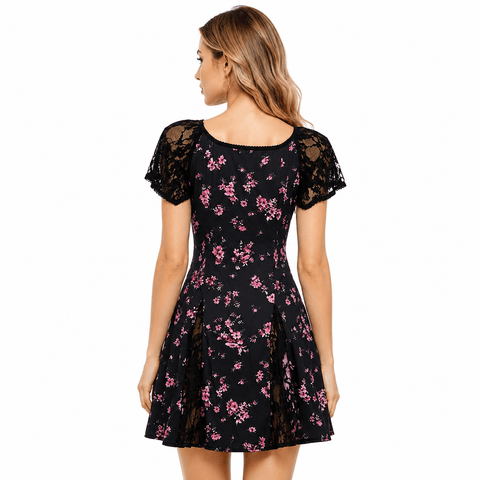 Obsession Nikki Black Dress Nikki Freeman Floral Halloween Cosplay Outfit