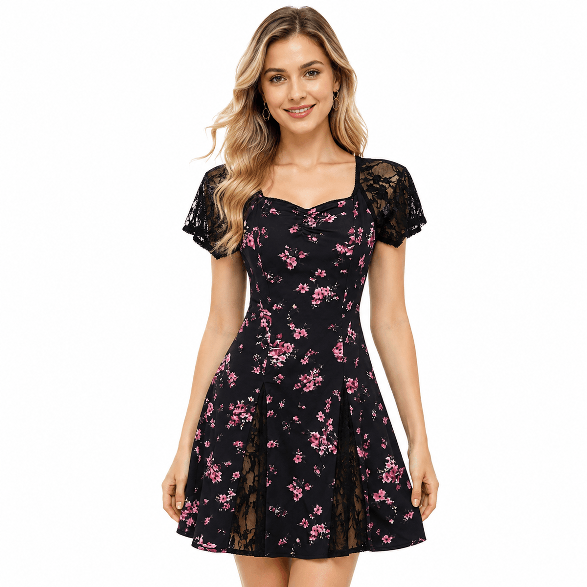 Obsession Nikki Black Dress Nikki Freeman Floral Halloween Cosplay Outfit