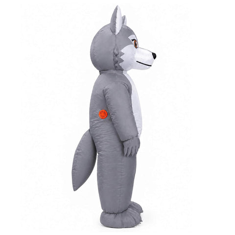 Wolf Inflatable Costume Adult Funny Halloween Party Wolf Blow Up Suit
